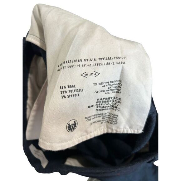 Apolis Global Citizen Dark Blue Chino Pants Size 30 Wool Blend - Picture 7 of 11